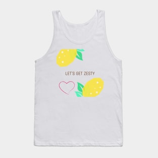 Let's get zesty design with lemons and love heart Tank Top